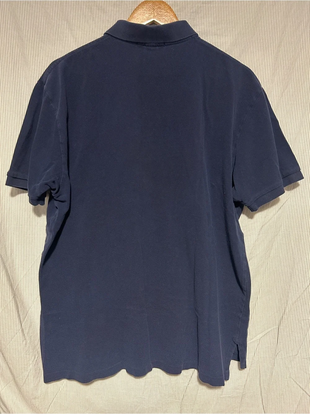 Ralph Lauren Navy Polo Shirt with Yellow Pony Embroidery